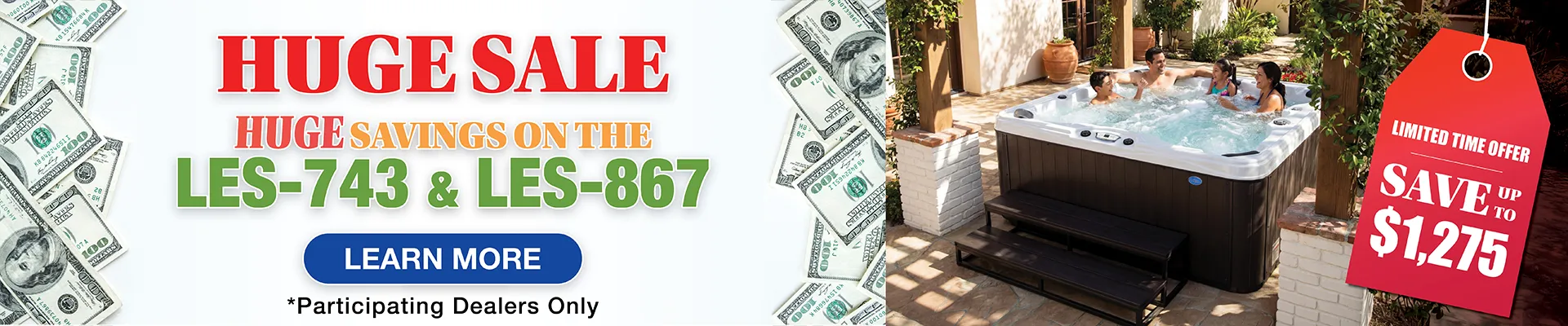 Calspas hot tub being used in a family setting - Janesville